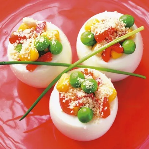 Egyszerű töltött tojás recept