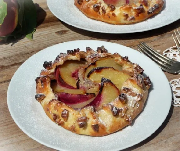 Őszibarack galette recept