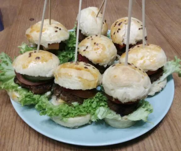Lenmagos minihamburger  recept
