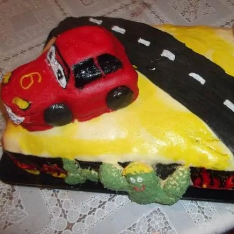 Autós torta recept