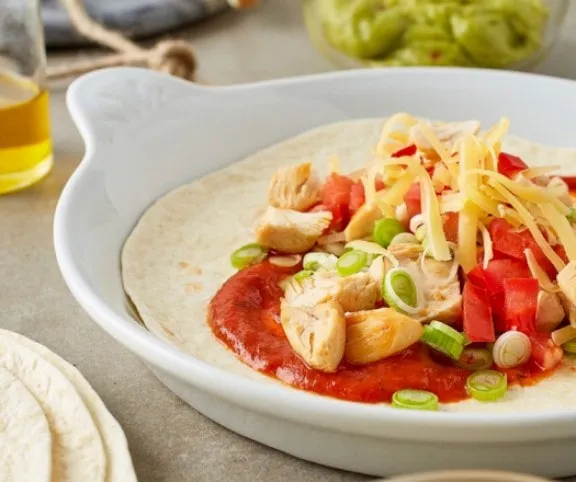 Sült csirkés chimichanga recept