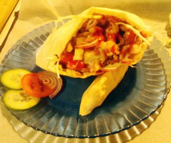 Gyros házi pitában recept