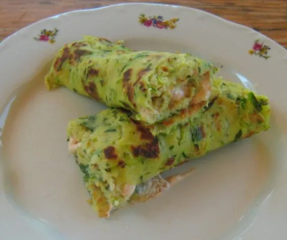 Töltött cukkinipalacsinta recept