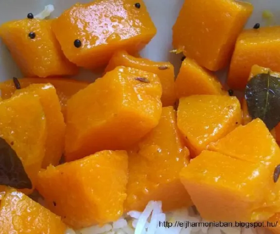 Tökös subji - indiai fűszeres zöldséges főétel recept