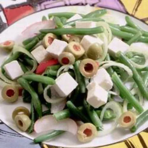 Zöldbabsaláta feta sajttal recept