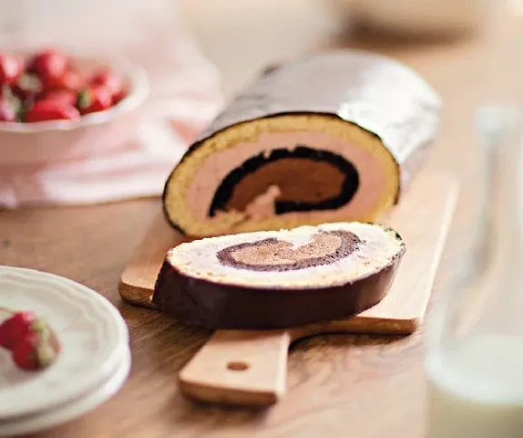 Epres-csokis piskótarolád recept