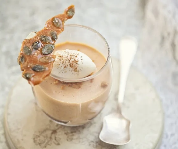 Sütőtökös panna cotta tökmagropogóssal  recept