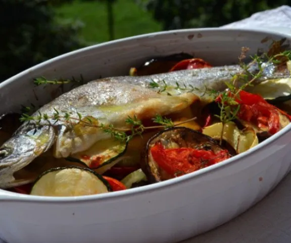 Pisztráng zöldségágyon recept