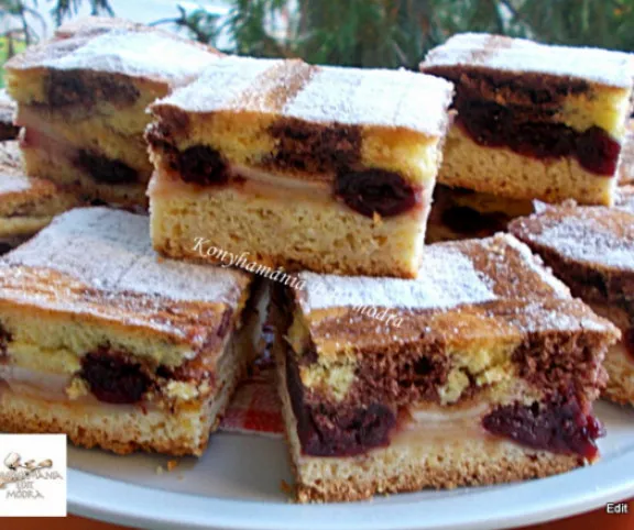 Meggyes-almás sütemény recept