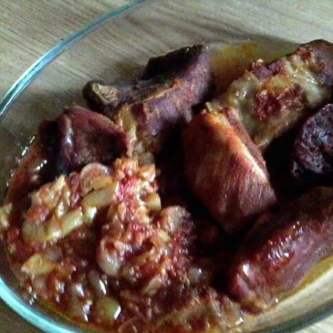 Lecsós sült oldalas recept