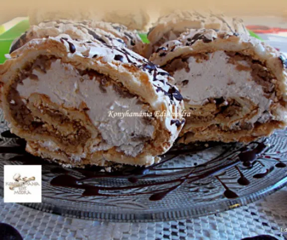 Gesztenyepürés habcsókrolád recept