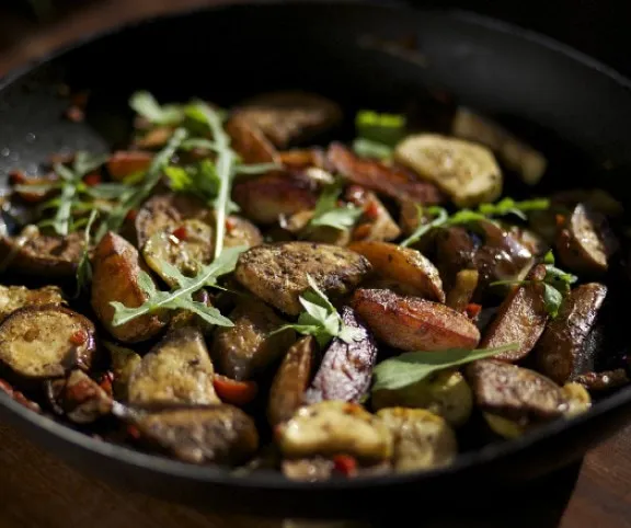 Cukkinis-padlizsános egytál recept