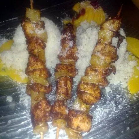 Ananászos saslik recept