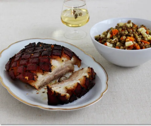 Szaftos-sült császárhús lencsesalátával recept