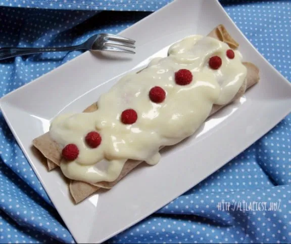 Túrós palacsinta vaníliás öntettel recept