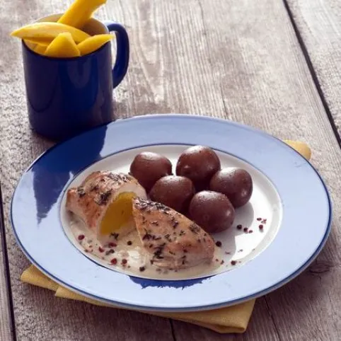 Mangóval töltött csirkemell recept