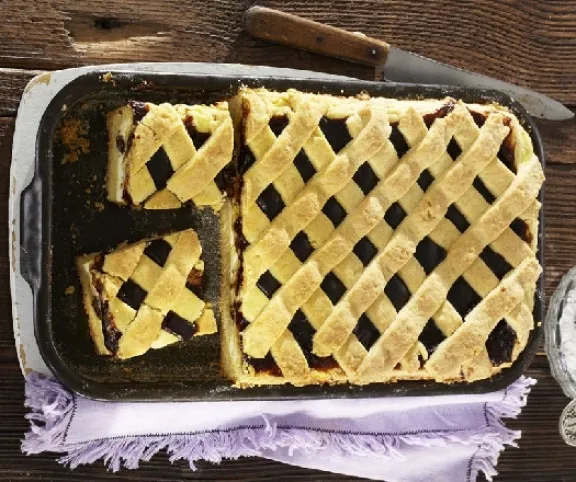 Rácsos-túrós kocka recept