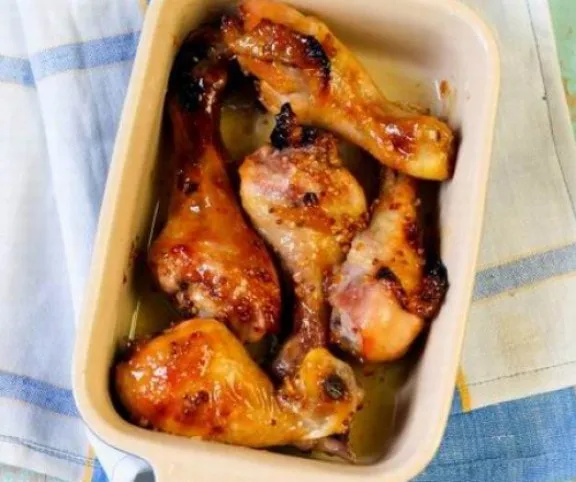 Mézes csirkecombok egyszerűen recept