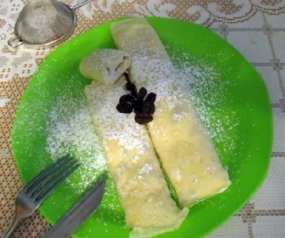 Túrós palacsinta rizslisztből, glutén- és cukormentesen recept