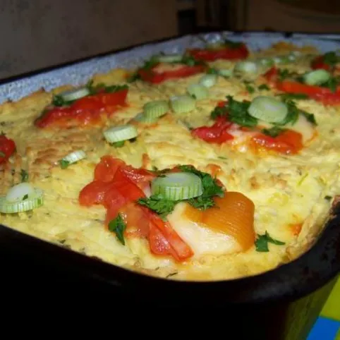 Lecsós szelet káposztaágyon fűszeres burgonyapaplan alatt recept