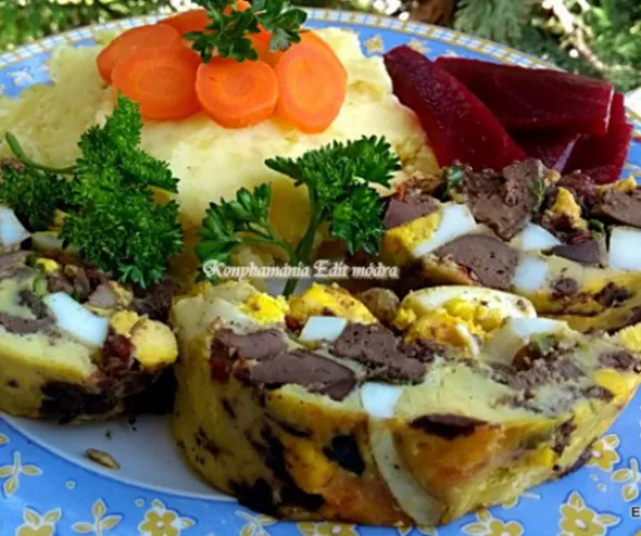 Csirkemájas-tojásos őzgerinc  recept