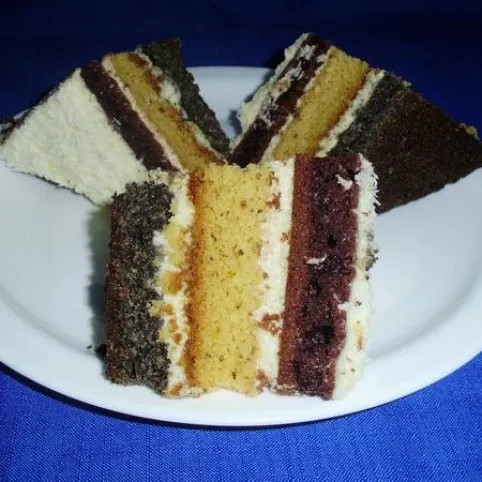 Diós-mákos-kakaós csíkos szelet recept