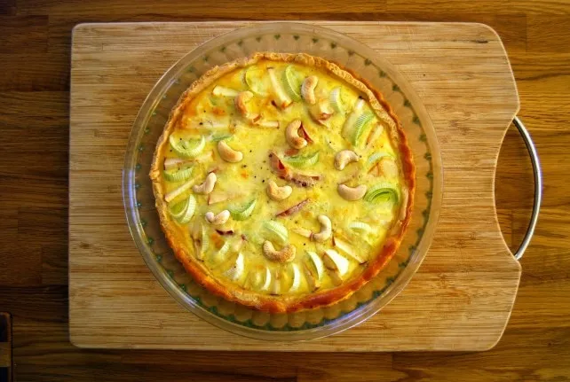 Almás-póréhagymás pite recept