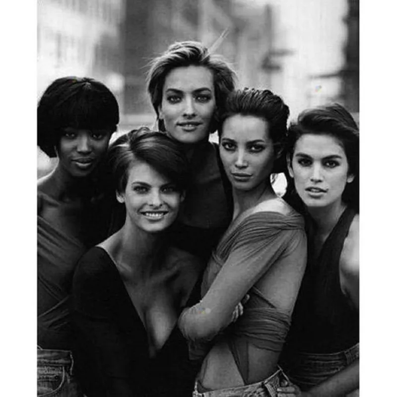 Naomi Campbell, Tatjana Patitz, Christy Turlington, Cindy Crawford és Linda Evangelista