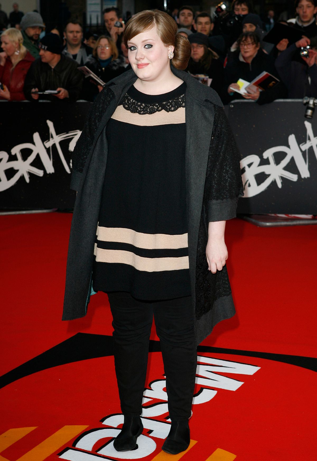 Adele 2008-ban, a The Brit Awards díjátadó gálán.