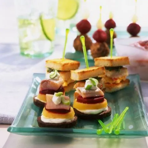 Halas-céklás mini szendvics recept