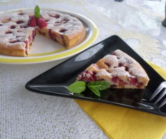 Málnás-barackos süti recept