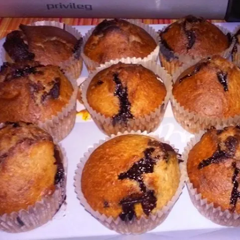 Csokoládés-málnás muffin recept