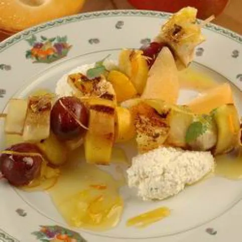 Flambírozott gyümölcsnyárs recept