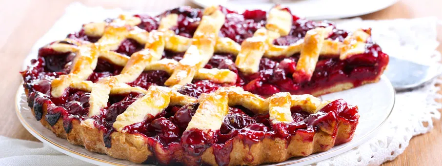 meggyes rácsos pite