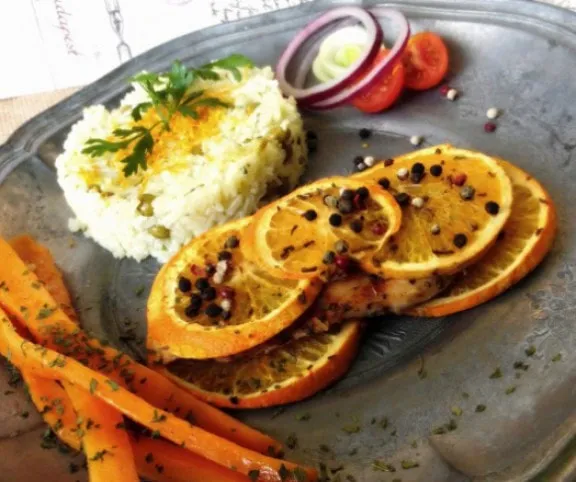 Narancsos pulykamell recept