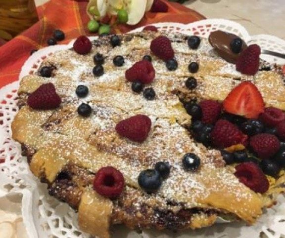 Nutellás-túrós crostata (olasz pite) recept