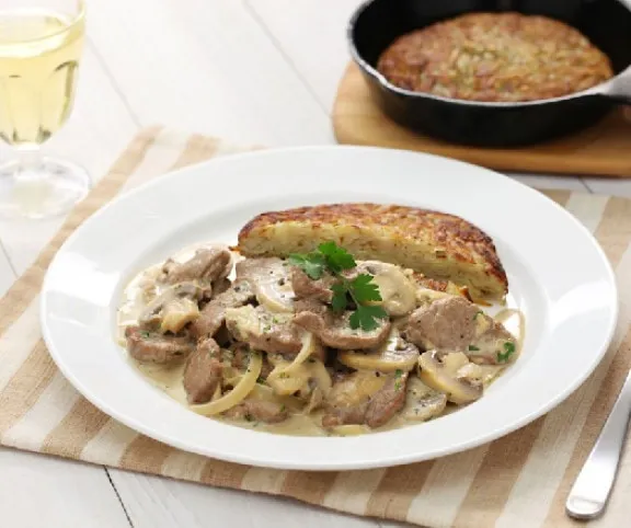 Tokány zürichi módra recept