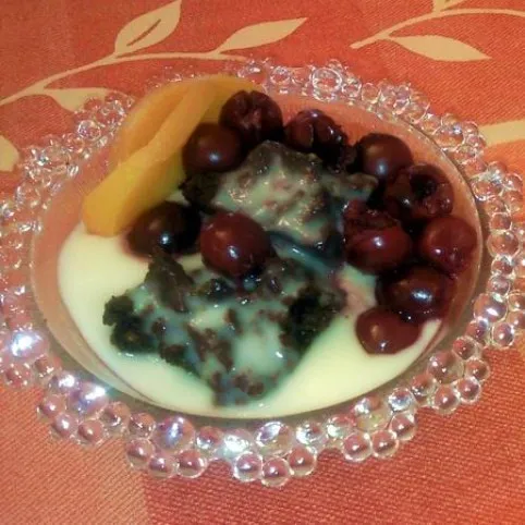 Kekszes brownie vaníliaöntettel recept