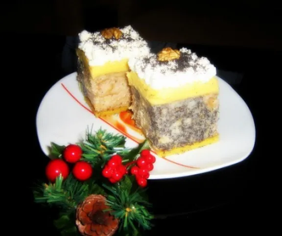 Diós-mákos guba torta recept