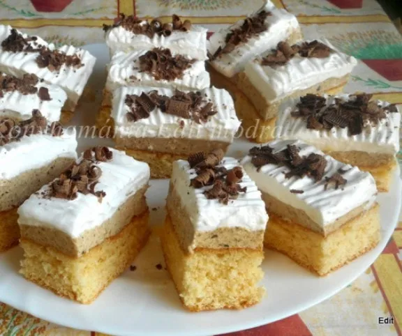 Diós-habos szelet recept