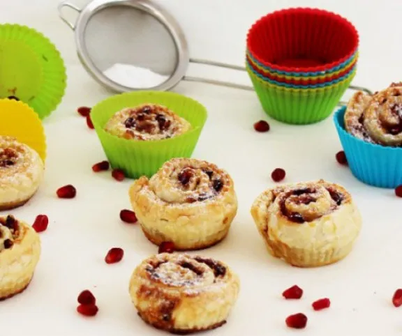 Gránátalmás-mogyorós minicsiga recept