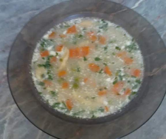 Tejfölös zöldborsóleves galuskával  recept