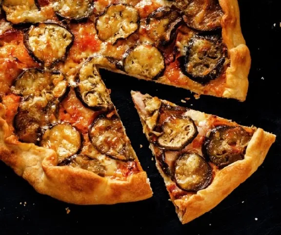 Padlizsános pizza recept