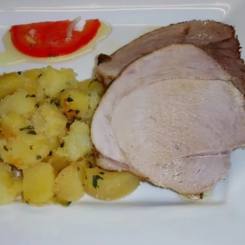 Sertéscomb sütőzacskóban sütve recept