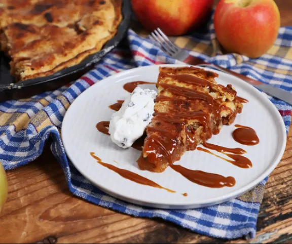 Amerikai almás pite sós karamellel recept