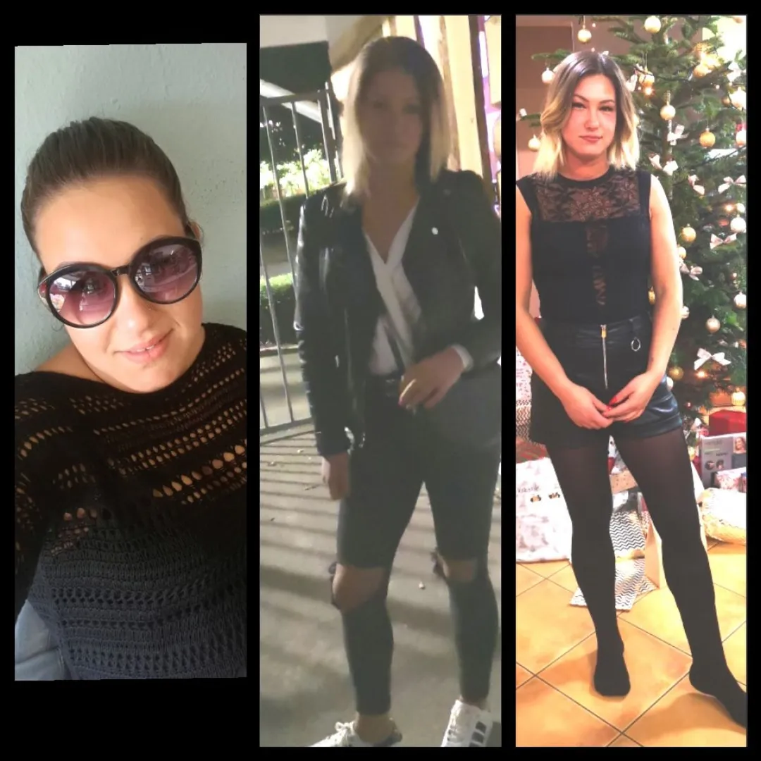 Réka az életmódváltás előtt, és 30 kilós fogyása után.