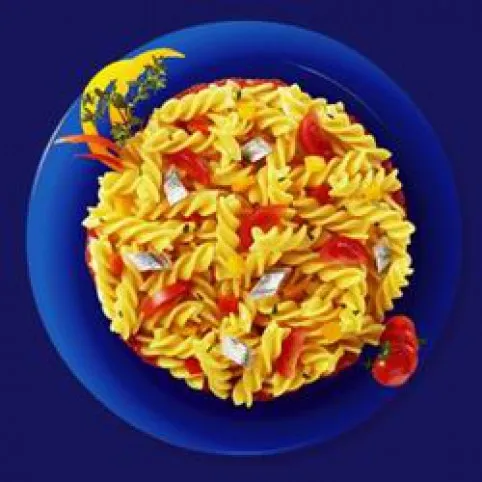 Szardellás Fusilli paradicsomkrémes paprikával recept