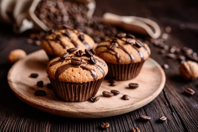 Kávés-diós muffin recept