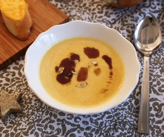 Sütőtökkrémleves sajtos pirítóssal recept