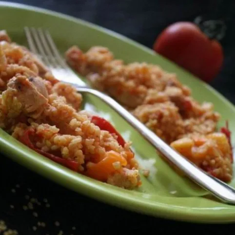 Lecsós-csirkés köles recept